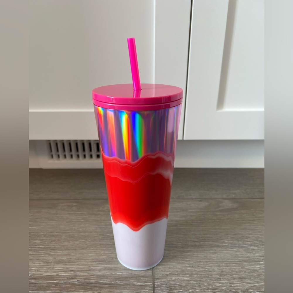 Starbucks Cold Cup with Straw, 710 mL, pink, excellent condition